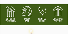Load image into Gallery viewer, Woodland Wicks - Mushroom Birthday Canles - Set of 10