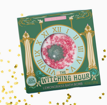 Load image into Gallery viewer, The Witching Hour Lemongrass Bath Bomb with Aventurine