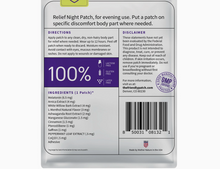 Load image into Gallery viewer, Relief Night Pain Patch - Arnica, Melatonin, Menthol 8 Pack