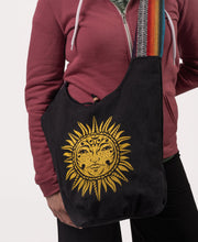 Load image into Gallery viewer, Celestial Sun Art Boho Bag - Black