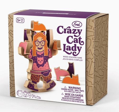 Crazy Cat Lady- Wooden Stacking Game