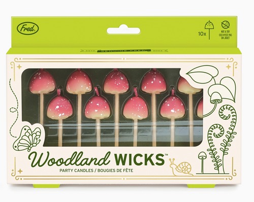 Woodland Wicks - Mushroom Birthday Canles - Set of 10