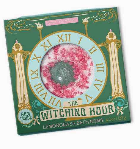 The Witching Hour Lemongrass Bath Bomb with Aventurine