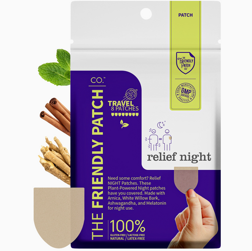 Relief Night Pain Patch - Arnica, Melatonin, Menthol 8 Pack