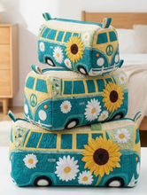 Load image into Gallery viewer, Quilted Makeup Organizer Bag Set