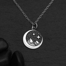 Load image into Gallery viewer, Sterling Silver 18 Inch Snow Cap Mountain Charm Necklace