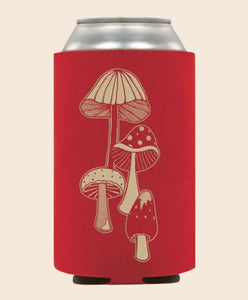 Retro Mushrooms Drink Coozie
