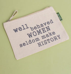 Well Behaved Mantra Large Zipper Pouch